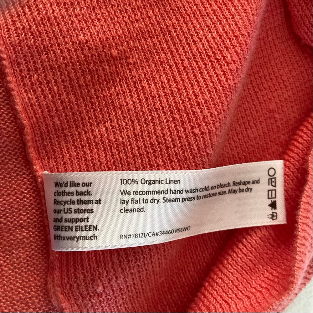 Eileen Fisher linen Open-Front sweater - Picture 4 of 4
